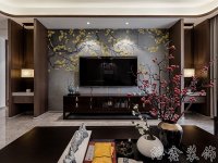 中式風(fēng)格家居裝修裝飾室內(nèi)設(shè)計(jì)效果-H814-2